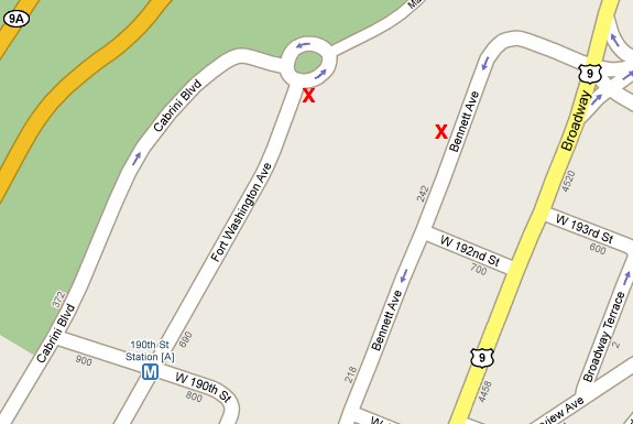 190th Street Subway Station Location For The A Train In NYC 190th Street Subway Station Location For The A Train In NYC